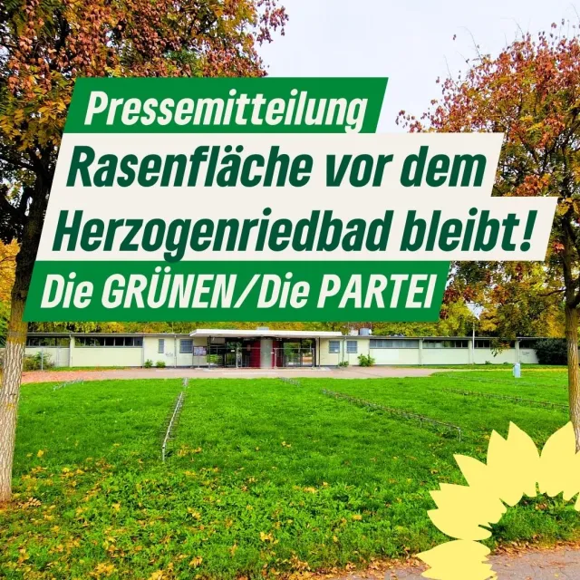 Rasenfläche vor dem Herzogenriedbad bleibt erhalten!