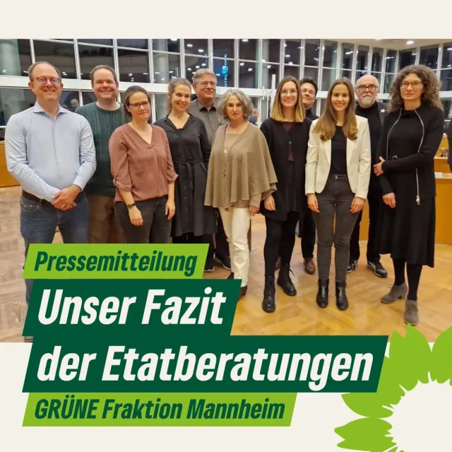 Die GRÜNE Fraktion ist zufrieden mit dem Ergebnis der Etatberatungen