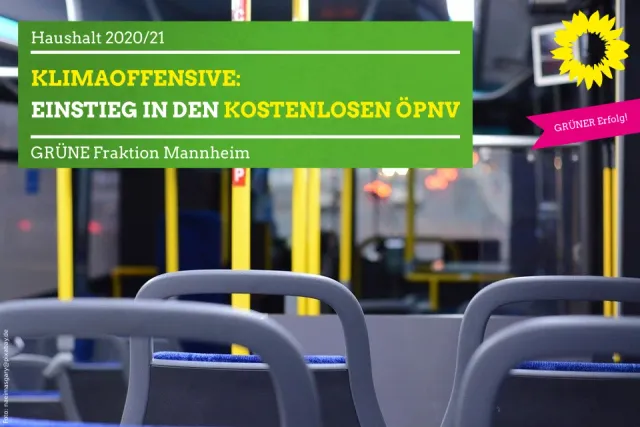 Etat 2020/21: Klimaoffensive: Einstieg in den kostenlosen ÖPNV