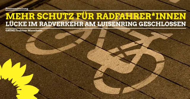 Gesicherter Radweg am Luisenring