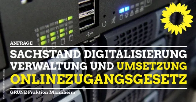Stand der Digitalisierung der Verwaltung und Umsetzung des Onlinezugangsgesetzes (OZG)