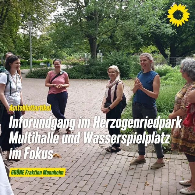 GRÜNE diskutieren mit Bürger*innen über Neugestaltung des Herzogenriedparks