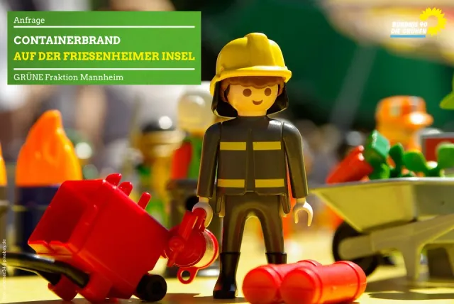 Containerbrand auf der Friesenheimer Insel