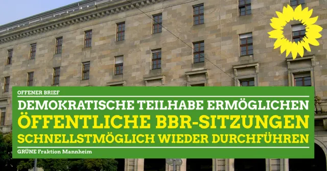 Offener Brief: Öffentliche BBR-Sitzungen schnellstmöglich wieder durchführen
