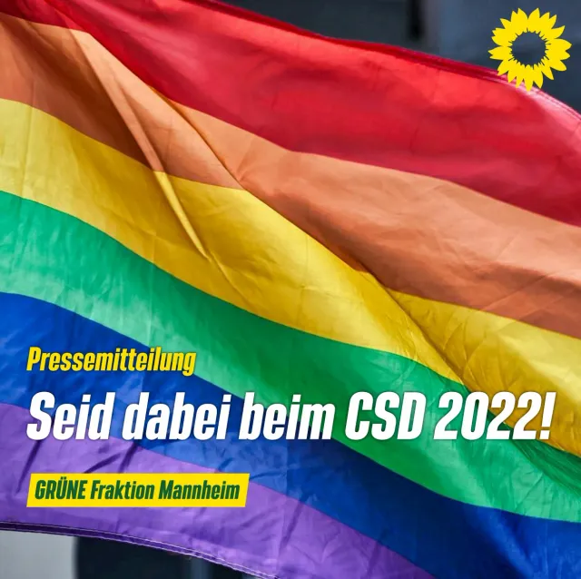 Für Vielfalt, Akzeptanz, Respekt und Freiheit für die Ukraine: GRÜNE Fraktion ruft zur Teilnahme am CSD Rhein-Neckar 2022 auf