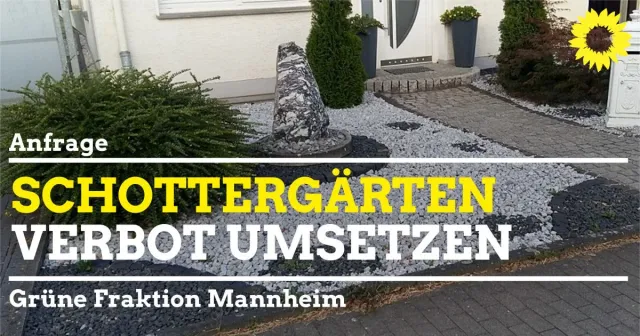 Verbot von Schottergärten umsetzen