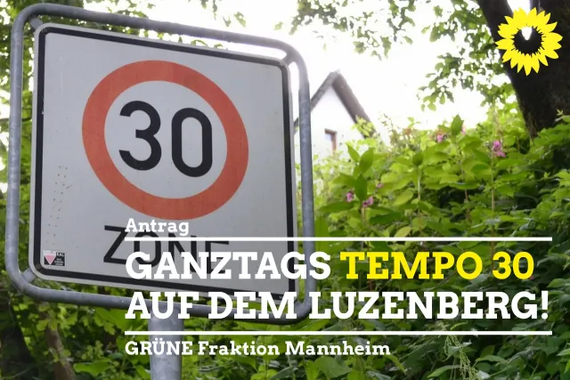 Tempo 30 ganztags in Sandhofer Straße im Bereich Luzenberg