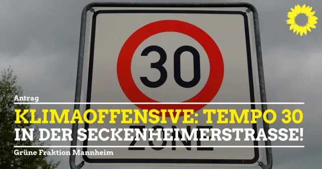 Klimaoffensive: Tempo 30 in der Seckenheimerstaße