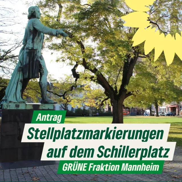 Stellplatzmarkierungen auf dem Schillerplatz