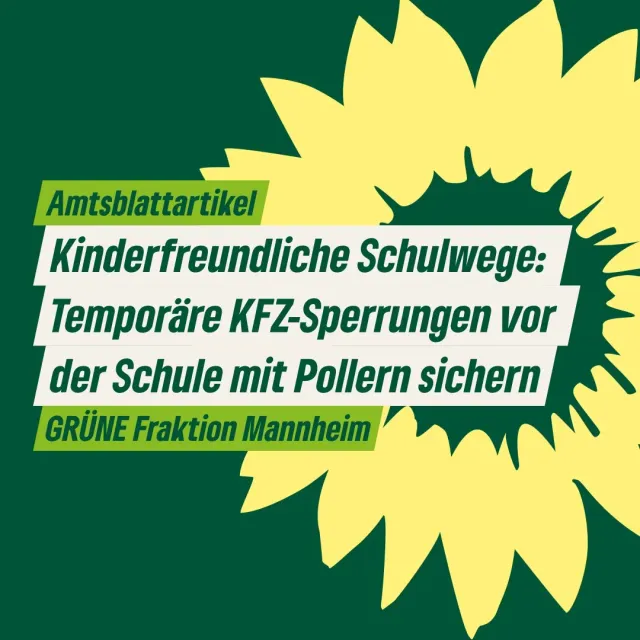 Kinderfreundliche Schulwege: Temporäre KFZ-Sperrungen vor der Schule mit Pollern sichern