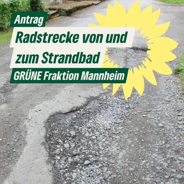 Radstrecke von und zum Strandbad