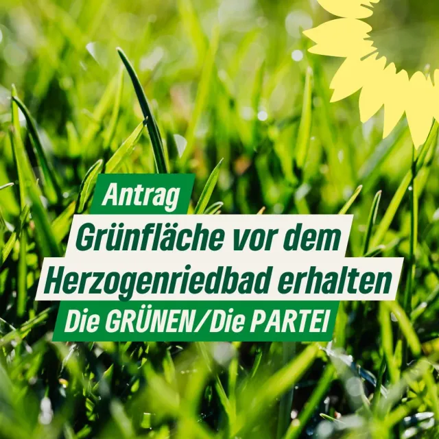 Grünfläche vor dem Herzogenriedbad erhalten