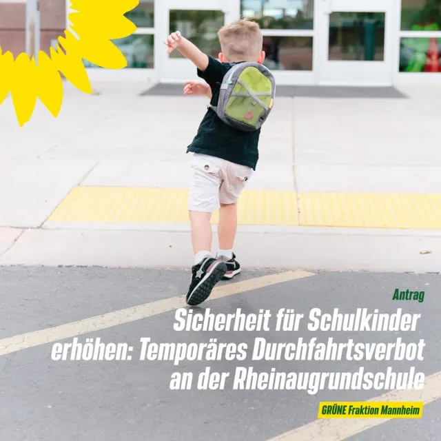 Sicherheit für Schulkinder erhöhen: Temporäres Durchfahrtsverbot an der Rheinaugrundschule