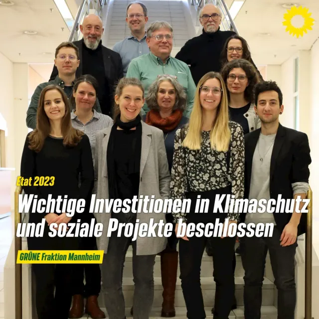 Etat 2023: Wichtige Entscheidungen für ein zukunftssicheres Mannheim – Investitionen in Klimaschutz und soziale Projekte beschlossen