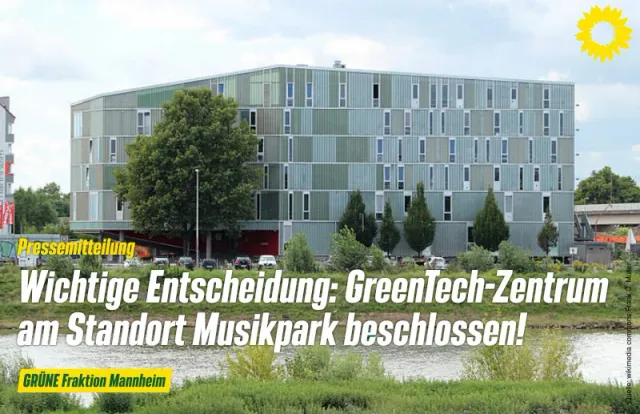 Innovationszentrum GreenTech am Standort Musikpark beschlossen