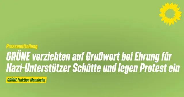 GRÜNE verzichten auf Grußwort und protestieren