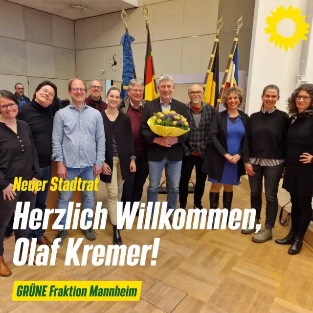 Neues Gesicht in der GRÜNEN Gemeinderatsfraktion: Olaf Kremer offiziell als Stadtrat verpflichtet