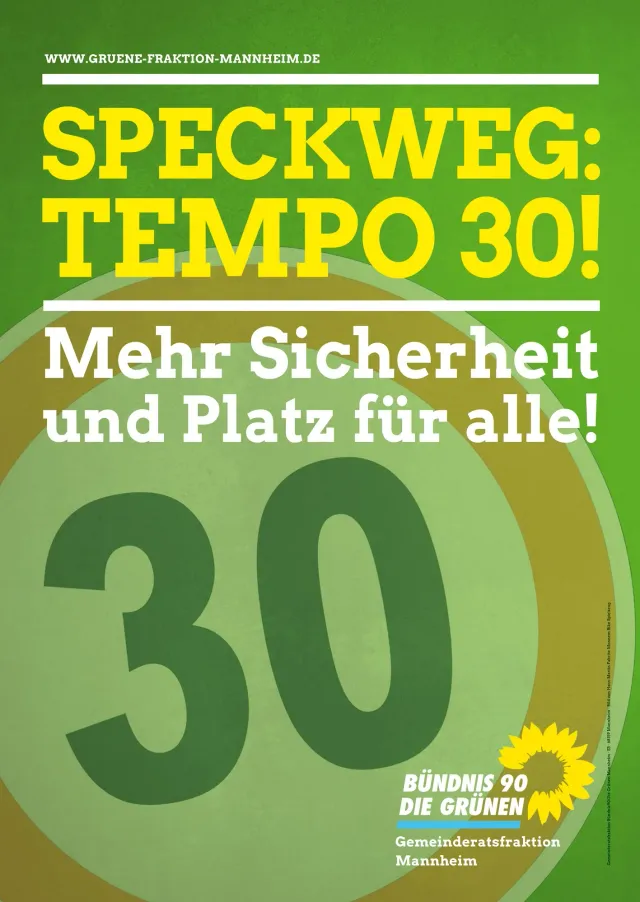 Speckweg: 30 km/h einführen